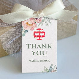 Chinesischer Elegante Peony Double Happiness Weddi Geschenkanhänger