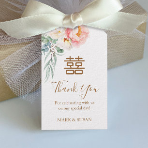 Chinesischer Elegante Peony Double Happiness Weddi Geschenkanhänger