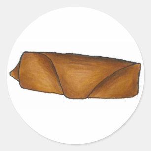 Chinesischer Feinschmecker "Ei Roll Spring Rolls E Runder Aufkleber