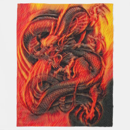 Chinesischer Feuer-Drache Fleecedecke