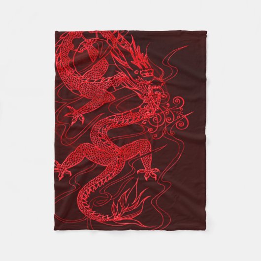 Chinesischer Feuer-Drache Fleecedecke (Vorderseite)