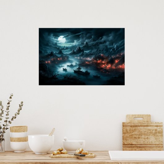 Chinesischer Fluss Styx Poster (Küche)