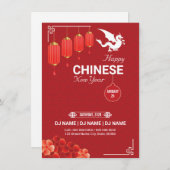 Chinesischer Flyer für Neujahrsveranstaltungen der Einladung (Vorne/Hinten)