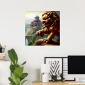 Chinesischer Foo Lion (12) Poster (Heimbüro)