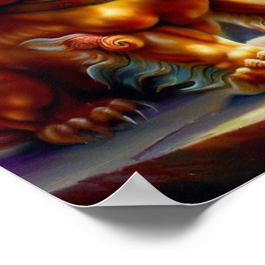 Chinesischer Foo Lion (13) Poster (Ecke)