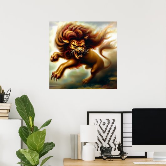 Chinesischer Foo Lion (14) Poster (Heimbüro)