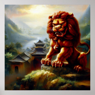Chinesischer Foo Lion (18) Poster