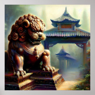 Chinesischer Foo Lion (22) Poster
