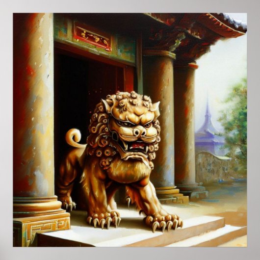 Chinesischer Foo Lion (23) Poster (Vorne)
