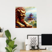 Chinesischer Foo Lion (27) Poster (Heimbüro)