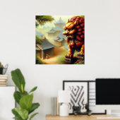 Chinesischer Foo Lion (3) Poster (Heimbüro)