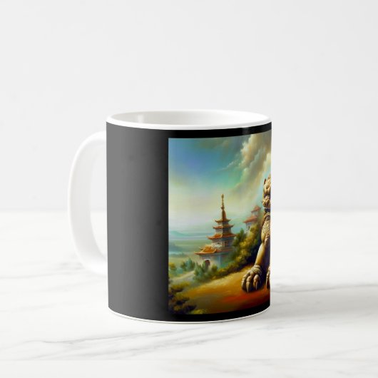 Chinesischer Foo Lion (4) Kaffeetasse (Vorderseite Links)