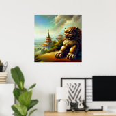 Chinesischer Foo Lion (4) Poster (Heimbüro)