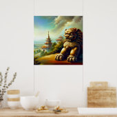 Chinesischer Foo Lion (4) Poster (Küche)