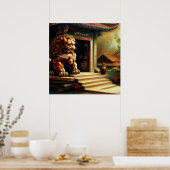 Chinesischer Foo Lion (6) Poster (Küche)