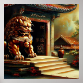 Chinesischer Foo Lion (6) Poster