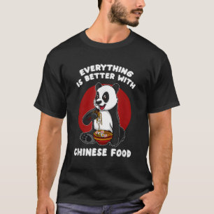 Chinesischer Food Panda Bear Noodle Asian Fun Fein T-Shirt