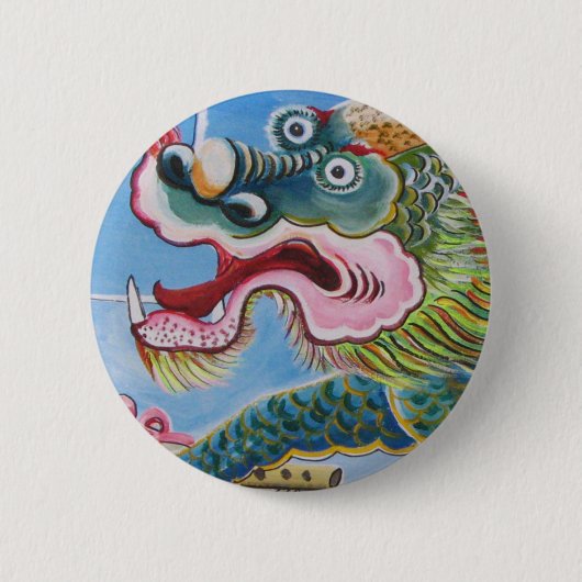Chinesischer Foohund/Lion Guardian Mural Button (Vorderseite)