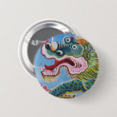 Chinesischer Foohund/Lion Guardian Mural Button (Vorne & Hinten)