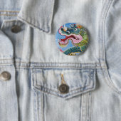 Chinesischer Foohund/Lion Guardian Mural Button (Beispiel)