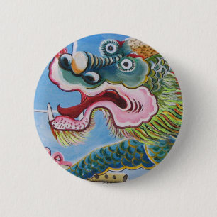 Chinesischer Foohund/Lion Guardian Mural Button