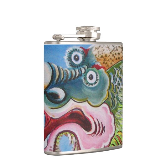 Chinesischer Foohund/Lion Guardian Mural Flachmann (Rechts)