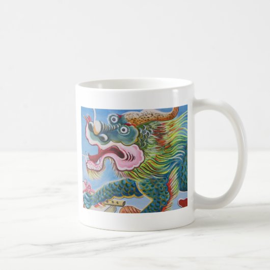 Chinesischer Foohund/Lion Guardian Mural Kaffeetasse (Rechts)