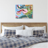 Chinesischer Foohund/Lion Guardian Mural Leinwanddruck (Insitu (Schlafzimmer))