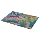 Chinesischer Foohund/Lion Guardian Mural Schneidebrett (Ecke)