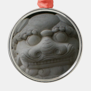 Chinesischer Foohund Ornament Aus Metall
