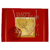 Chinesischer Frühling Neues Jahr 2019 Große Gesche Große Geschenktüte (Rückseite)