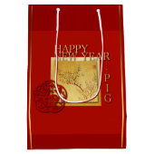 Chinesischer Frühling Neues Jahr 2019 Mittlere Ges Mittlere Geschenktüte (Rückseite)