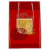 Chinesischer Frühling Ox Neujahr 2021 Mittlere Ges Mittlere Geschenktüte (Rückseite)