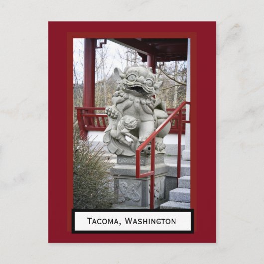 Chinesischer Fu Dog Tacoma, Washington Postcard Postkarte (Vorderseite)