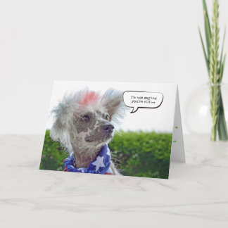 Chinesischer Geburtstag eines hairlosen Hundes Karte