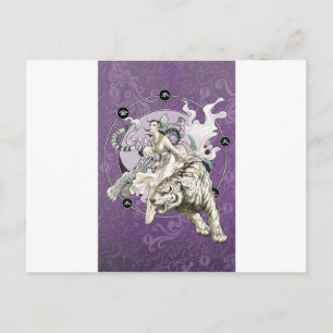 Chinesischer Geist des Tiger w chinesisches Elemen Postkarte