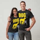 Chinesischer Gelber Hund Jahr 2018 Schwarze Männer T-Shirt (Unisex)