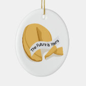 Chinesischer Glückskeks Keramikornament (Rechts)