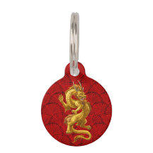 Chinesischer Gold Dragon Animal Pet ID-Tag