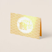 Chinesischer Gold Ox Neujahr 2021 Luxus GNC2b Folienkarte (Vorderseite)