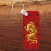 Chinesischer Golddrache-Schlüsselanhänger Schlüsselanhänger (Vorderseite)
