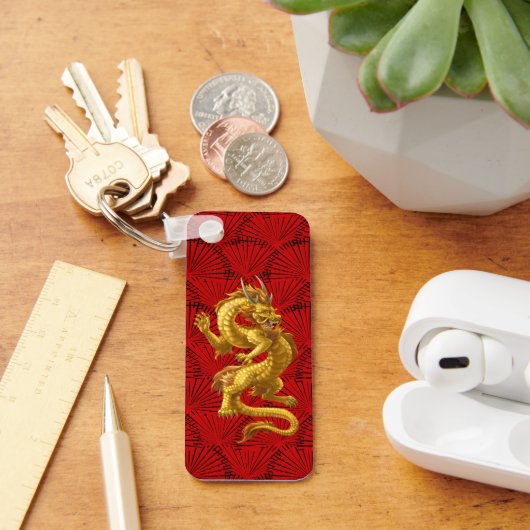 Chinesischer Golddrache-Schlüsselanhänger Schlüsselanhänger (Schreibtisch)
