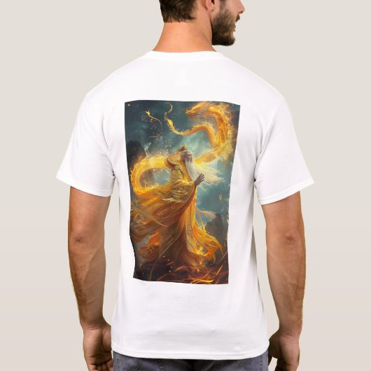 Chinesischer Goldener Drache-T - Shirt (Rückseite)
