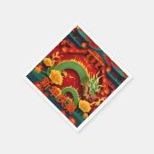 Chinesischer Grüner Drache 2024 Origami PPN01 Serviette (Ecke)