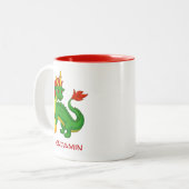 Chinesischer Grüner Drache Benutzername Zweifarbige Tasse (Vorderseite Links)