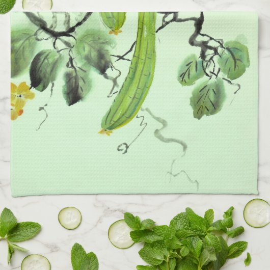 Chinesischer Gurke Geschirrtuch (Gefaltet)