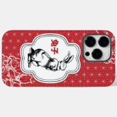 Chinesischer Hase Case-Mate iPhone Hülle (Rückseite (Horizontal))