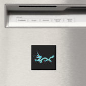 Chinesischer Hellblauer Drache Magnet (In Situ (Geschirrspüler))