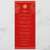 Chinesischer Hochzeitdrache Phoenix-Bankett Menükarte (Vorderseite)