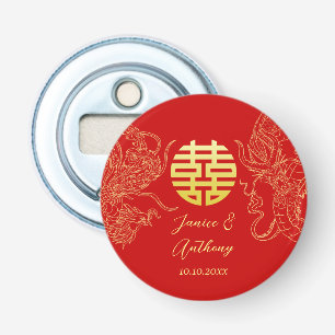 Chinesischer Hochzeitdrache und Phönix Flaschenöffner
